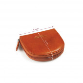 Portofel din piele naturala, pentru monede, DiAmanti Bilbo Arancio 4098